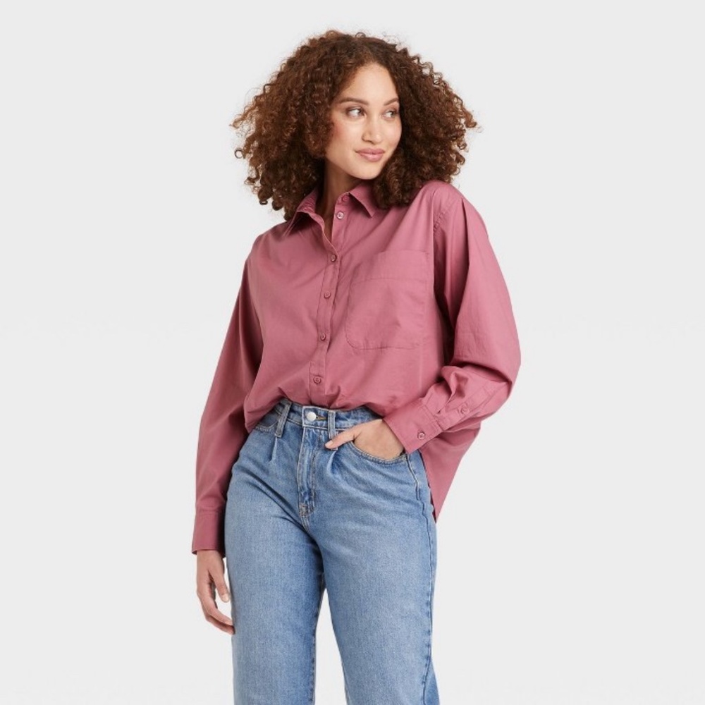 Dusty Pink Button Up - A NewDay